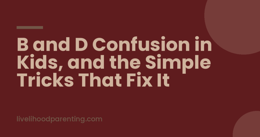 B and D Confusion in Kids, and the Simple Tricks That Fix It, Livelihood Parenting by Honey Maheshwari