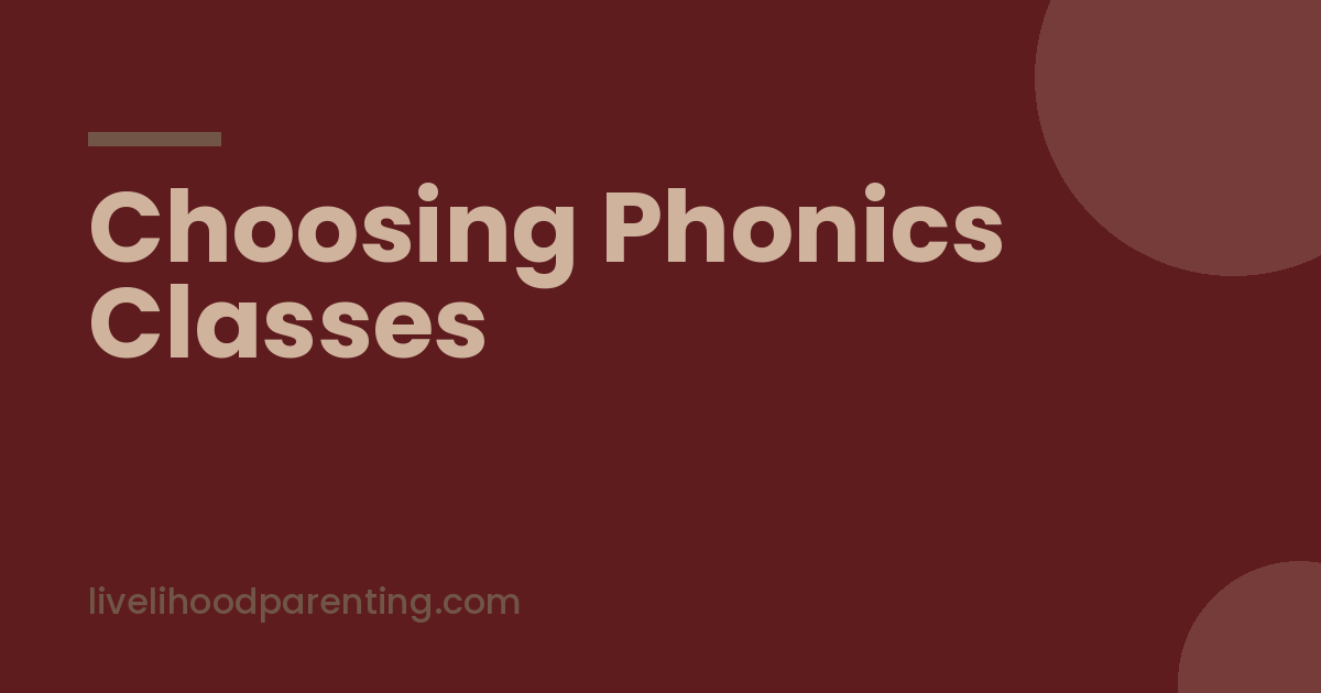 parent choosing phonics classes for a child