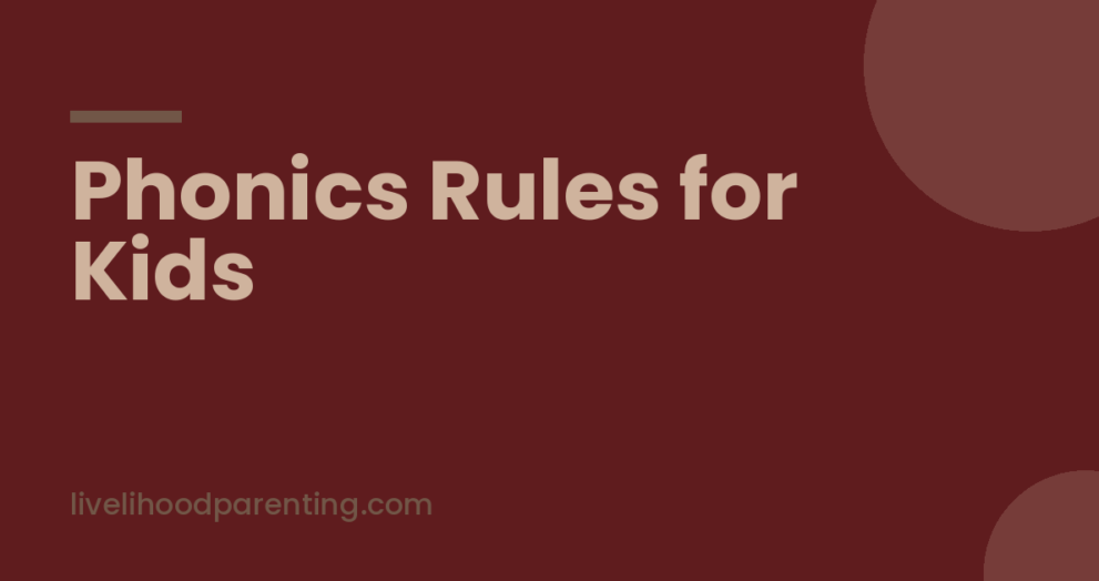 Paper slips showing the magic e rule, one of the phonics rules for kids