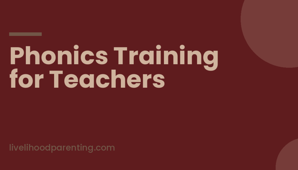 Teacher holding up letter cards during phonics training for teachers in a classroom