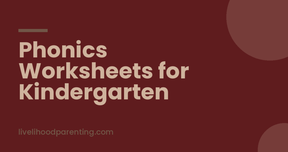 Child colouring phonics worksheets for kindergarten beside a parent