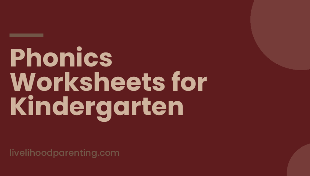 Child colouring phonics worksheets for kindergarten beside a parent